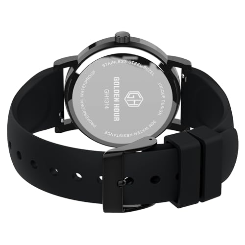 GOLDEN HOUR Waterproof Women Watch Quartz Analog Ladies Watches for Luminouse Easy Read Dial, 12/24 Hour Dsiplay with Silicone Band