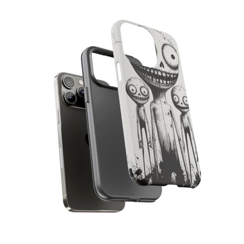 Coque iPhone 14 Pro Max Three Slimy Monsters pour protéger votre mobile noir avec élégance - 3
