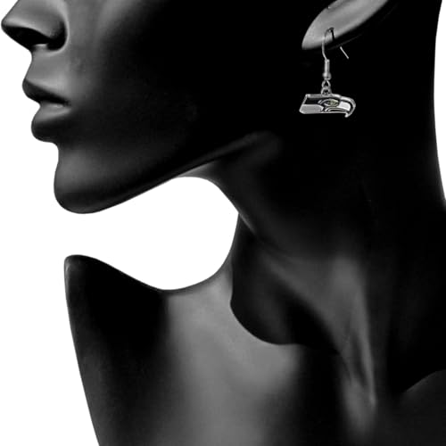 Image of NFL Siskiyou Sports Womens Seattle Seahawks Dangle Earrings One Size Team Color