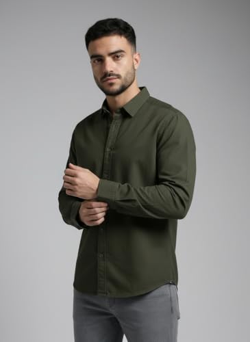 Image of GLORYBOYZ Men's Full Sleeve Core Essentials Over-Dyed Shirt-XS-XXL