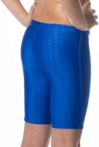 Flow Accelerate Swim Jammers for Boys - Size 21 to 32 Swimming Jammer Shorts in Black, Navy, and Blue