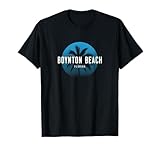 Boynton Beach FL Vintage Palm Tree Beach Design T-Shirt