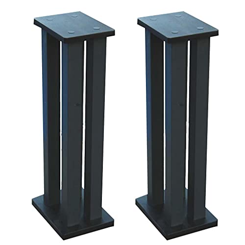 Feet Black Sand-Filled Speaker Stand, Speaker Stand Floor, Metal Iron Surround Floor Stand (Color : Black, Size : 28 * 28 * 60cm)