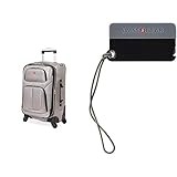 SwissGear Sion Softside Expandable Roller Luggage and Luggage ID Tag