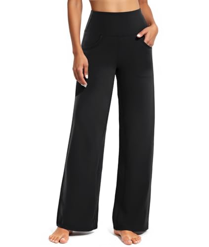 La Mejor Recopilación de Ropa de Yoga y Pilates para Mujer al mejor precio. 49 VIOPY Pantalones de Yoga para Mujer Pantalón Deportivo Corte Holgado Tiro Alto Suave para Pilates y Uso Diario (Negro, X-G)