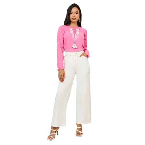 Image of Styli Women's Solid Regular Fit Tops