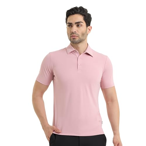 Image of Mauve Mens Smart Stretch Polo | Comfortable Work & Casual | Breathable | All-Day Wear