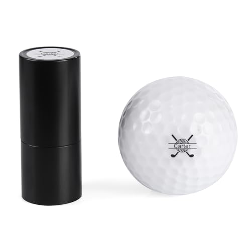 Luxladis Custom Golf Ball Stamp, Personalized Golf Ball Stamper - Self-Inking Golf Ball Markers Reusable Ball Marking Tool Golfer Accessories Gifts for Men Women (Style 1)