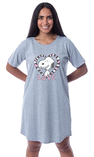 Chemise de nuit Snoopy XL grise pour des soirées cocooning confortables après le travail