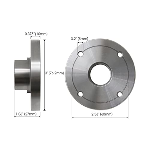 Placa de cara para torno de madera 75mm M33x3.5 miniatura 2