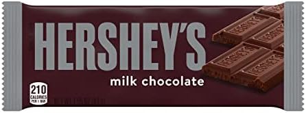 HERSHEY'S Milk Chocolate Full Size, Gluten Free Candy Bar, 1.55 Oz