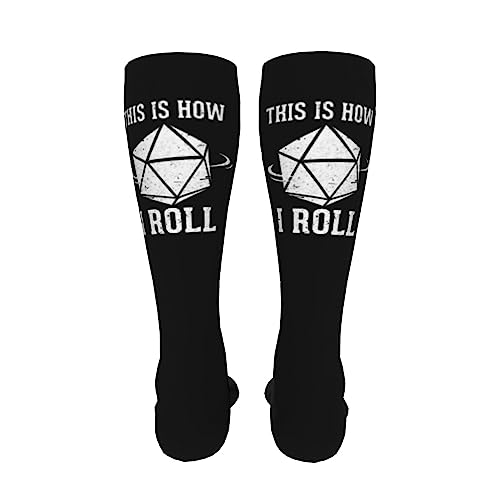 This Is How I Roll Knee High Socks For Women Long Tube Socks Athletic Compression Socks Unisex High Socks Girls4