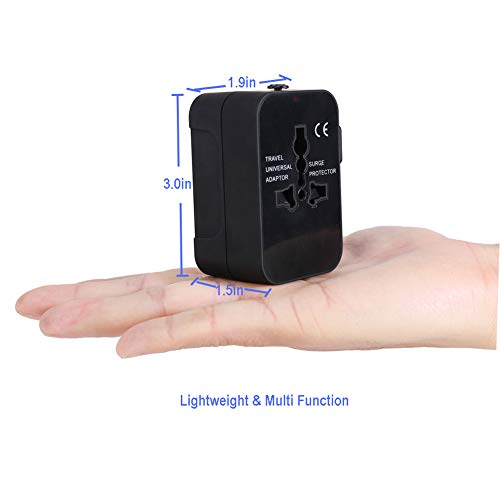 Travel Adapter, Worldwide All in One International Power Adapter Universal Ad...