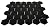 Tenedos Hexagon 2 Inch Glossy Porcelain Floor Wall Mosaic Tile for Bathroom Shower, Kitchen Backsplashes, Accent Wall, Pool Tile (15, Black)