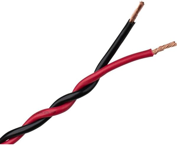 100 ft. 16 AWG Stranded OFC Twisted Pair Speaker Cabinet Hookup Wire Red/Black