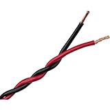 Audtek 100 ft. 16 AWG Stranded OFC Twisted Pair Speaker Cabinet Hookup Wire Red/Black