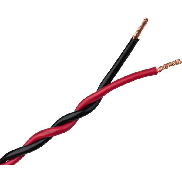 100 ft. 16 AWG Stranded OFC Twisted Pair Speaker Cabinet Hookup Wire Red/Black