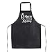BHGT Tablier Cuisine Imperméable Queen of the Kitchen Motif avec Poche Sangle Ajustable pour Fête des Mères Cadeaux Anniversaire Party Familial Barbecue Thanksgiving Noël Maman Grand-mère