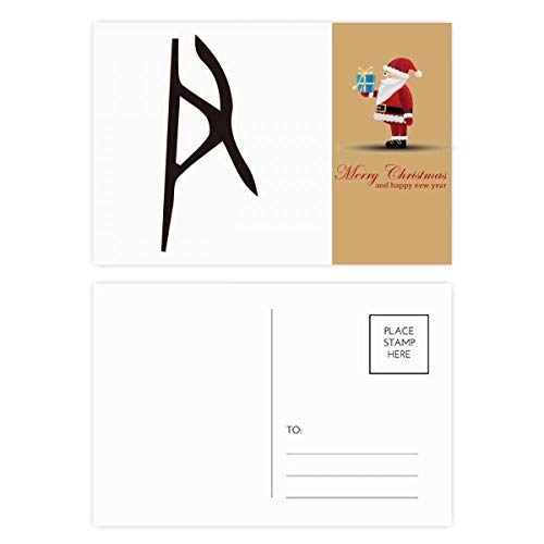 Cartes postales de Noël Yin lot de 20 avec inscription en os pour vœux
