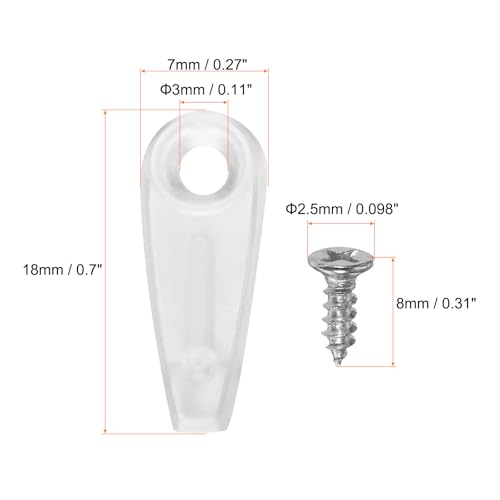 Image of HARFINGTON 50Pcs Picture Frame Backing Hardware Clip with 50Pcs Screws Turn Button Fasteners Set Picture Turn Backing Clips for Craft Hanging Picture Drawing, Transparent