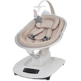 Thinkmax ベビーバウンサー 電動ベビースウィング Bluetooth&リモコン対応 音楽内蔵 5段階揺れ調節 角度調節可能 電動バウンサー 丸洗い可能 ベルト付き 0ヶ月~ 出産祝い ベージュ IB801