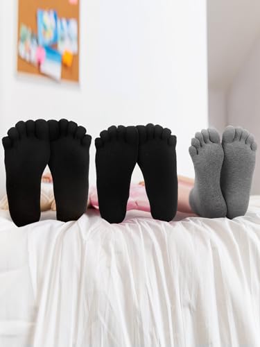 Image of Bencailor 6 /12 /32Pairs Women Toe Socks Five Toe Cotton Socks Ankle Sock with Toes Separated for Women Men Athletic Running