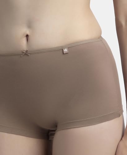 Image of Jockey SS04 Women High Coverage Super Combed Cotton Elastane Stretch Boy Leg with Concealed Waistband and StayFresh Treatment