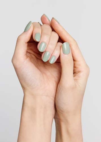 Image of ohora Semi Cured Gel Nail Strips (N Dewy Mint) - Green, Solid, Works with Any UV /LED Lamps, Salon-Quality, Long Lasting, Easy to Apply & Remove - Includes 2 Prep Pads, Nail File & Wooden Stick
