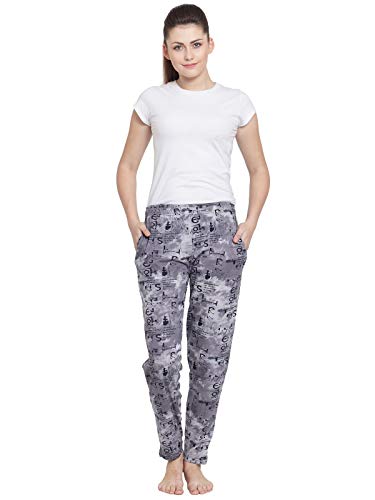 Image of UZARUS Women's Cotton Sleep Sports Track Pants with 2 Zipper Pockets - Pack of 2