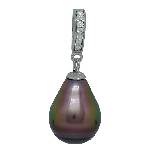 Pendentif Aster Perle de Tahiti en argent massif véritable pour femme élégante
