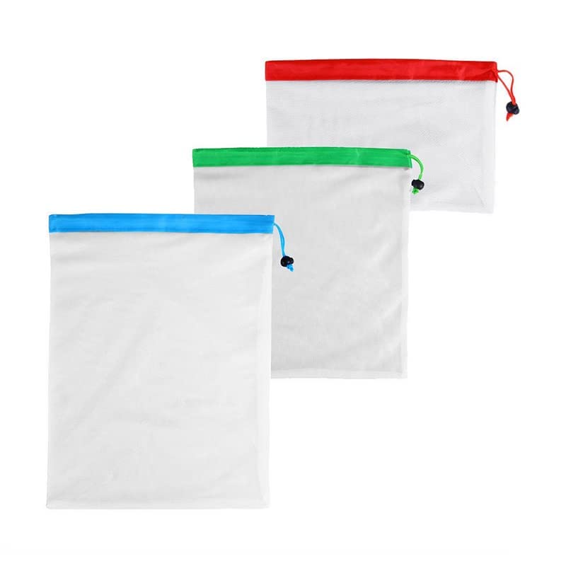 Sacs Filet Réutilisables Fruits Légumes – Lavables, Respirants – Pour Courses, Rangement Cuisine, Organisation Produits Frais