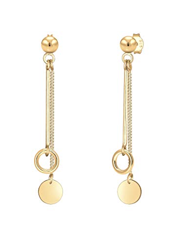 Argent sterling 925 boucles d'oreilles chaîne de qualité supérieure style géo