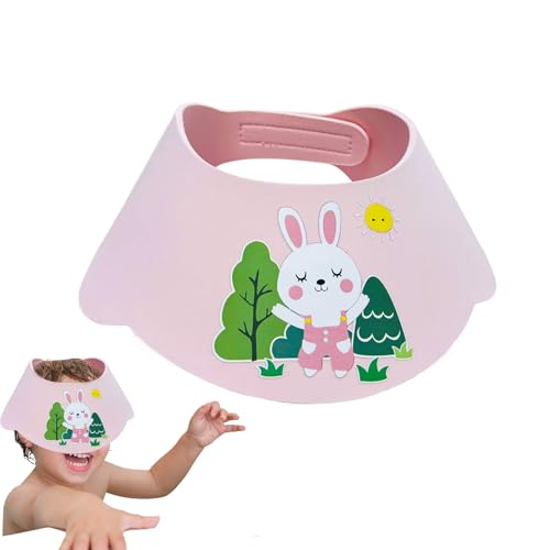 Escudo de lavado de cabello para niños, visera impermeable, protección para ojos y oídos, protector de baño ajustable para enjuagar la cubierta protectora de oídos