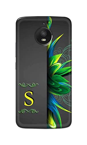 Image of Name II Initial II Letter Alphabet S Hard Back Case Cover for Motorola Moto E4 Plus, XT1770, XT1773, Motorola Moto E Plus (4th Gen.) Back Cover -(J5) VNS2222