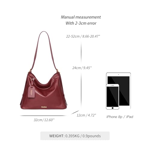 Image of Cnoles Hobo Bag For Women Ladies Fashion Leather Handbag And Purses Tote Shoulder Satchel Crossbody Bags Top Handle Purse