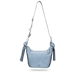 Frye Sac à bandoulière noué Nora, Femme, Cuir Denim délavé, Taille Unique