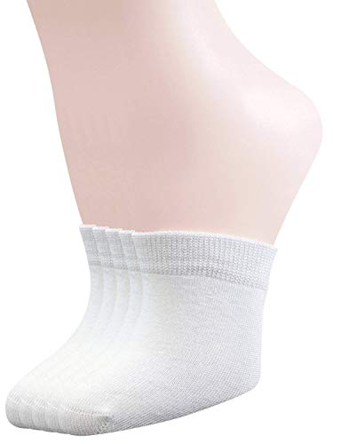 10 Pairs White Seamless Clog Mule Half Socks for Women Cotton Toe Topper Socks4