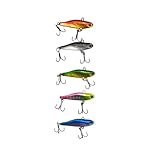 HALYXS 5 - Pack - Blade Minnow, Ice Fishing, Fishing Lure, Hard Bait, Vetical Jiging, Summer Fishing, Minnow Imitation - Metal