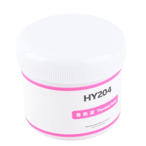 Pâte Thermique Rose HY204 10g - Conductivité 4,0 W/m-k, Pour CPU, GPU, Chipsets, Résiste -50°C à 340°C - 12