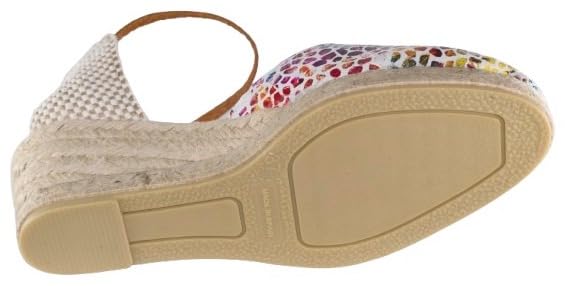 Sandalias Mujer Cuña Esparto Multicolor | Alpargatas Verano con Pulsera Ajustable | Menorquinas con cuña | Ligera Antideslizante