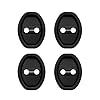 WXRNBN 4 Pcs Car Door Lock Protective Cover for Nissan Qashqai 3 (J12) 2021-2024, Car Silicone Door Latch Protective Covers Door Lock Protective Cover for Car Car Door Shock Absorbe,Black #2