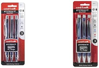 uni-ball Jetstream RT Retractable Ballpoint Pens Fine Point, 0.7mm, Black, 3 Pack Jetstream RT Retractable Ballpoint Pens Fine Point, 0.7mm, Assorted, 3 Pack