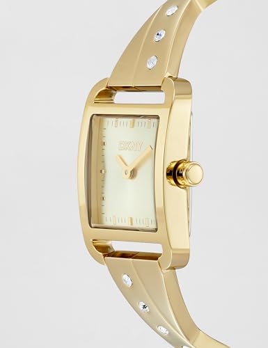 Image of DKNY City Bangle Analog Plain 2-Hands Japanese Movement Square Dial, Diameter 22 x 30 MM, 30 m Water Resistance Women's Wrist Watch - DK1L005M00