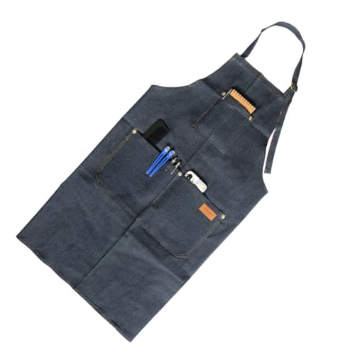 WOFASHPURET 1pc Work Apron Hair Cutting Apron Cooking Apron Multi-purpose Apron Halter-neck Apron Pocket Apron Cooking Gadget Apron Dishtowel Apron Denim Apron Salon Apron Black