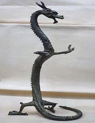 Statue de Dragon Chinois en Bronze véritable anti-corrosion, grand format 17 pouces