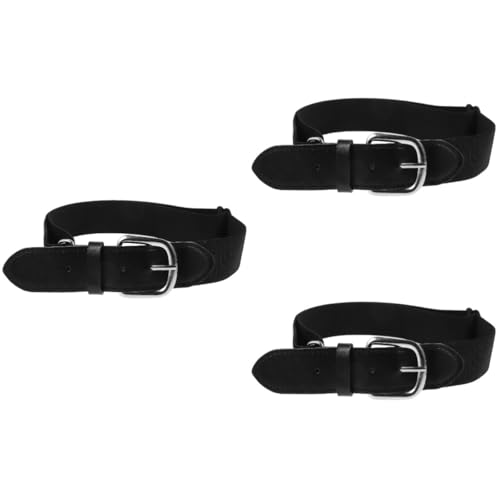 3pcs Adjustable Youth Baseball Belt Softball Girdle with Stylish Buckle Durable and PU Material for Boys for Sports and Everyday Wear