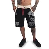Yakuza Herren Punx Two Face Sweat Shorts, Schwarz, XL