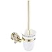 Produktbild WOMAO Toilettenbürstenhalter Gold, Wandmontage Klobürste Wand Silikon Klobürstenhalter Ersetzbarköpfe mit Kristall Keramik WC Bürste Set