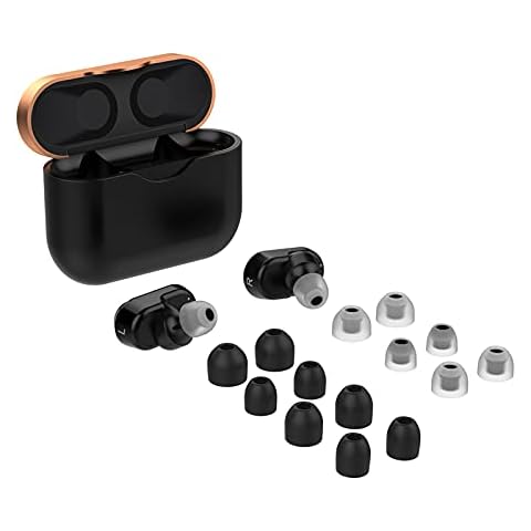 LOKEKE For Sony WF-1000XM4 Earphones Eartips, Silicone Protective Earphone Earbuds Case Cover Shell Eartips For Sony WF-1000XM3 / Sony WF-1000XM4(Silicone Black) Cover