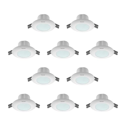 Image of Panasonic 5 Watt LED Deep Junction Downlighter, LED Downlight with 85mm Cut Out, BIS & ROHS Certified, 4KV Surge Protection, Cool White Light (PDLM34057-10)
